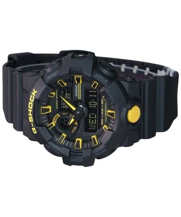 Casio G-Shock Caution Yellow Analog Digital Resin Strap Black Dial Quartz GA-700CY-1A 200M Mens Watch