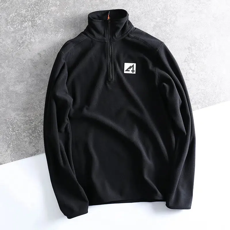 Casual Half-zip Solid Color Sweatshirt