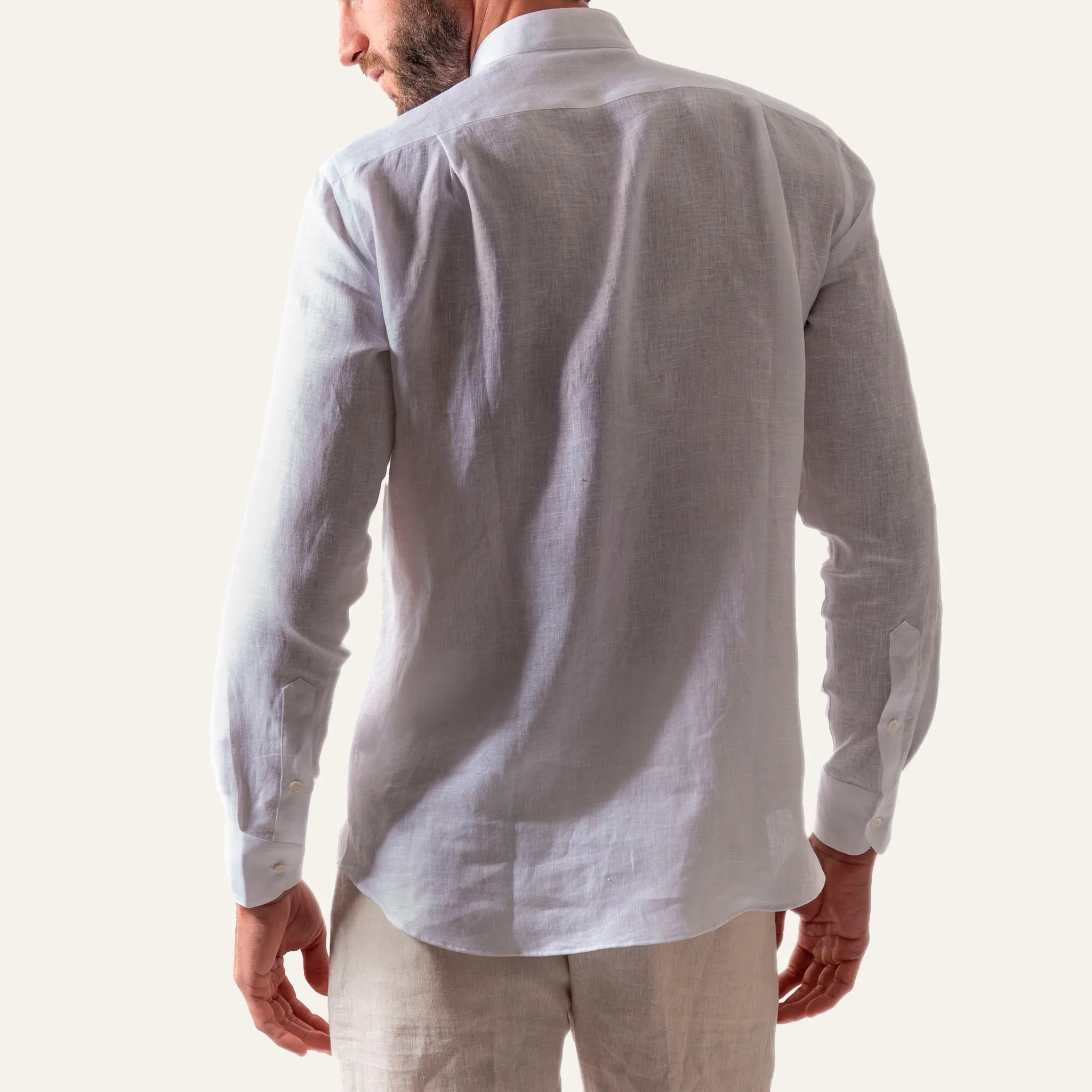 Casual Linen Shirt White