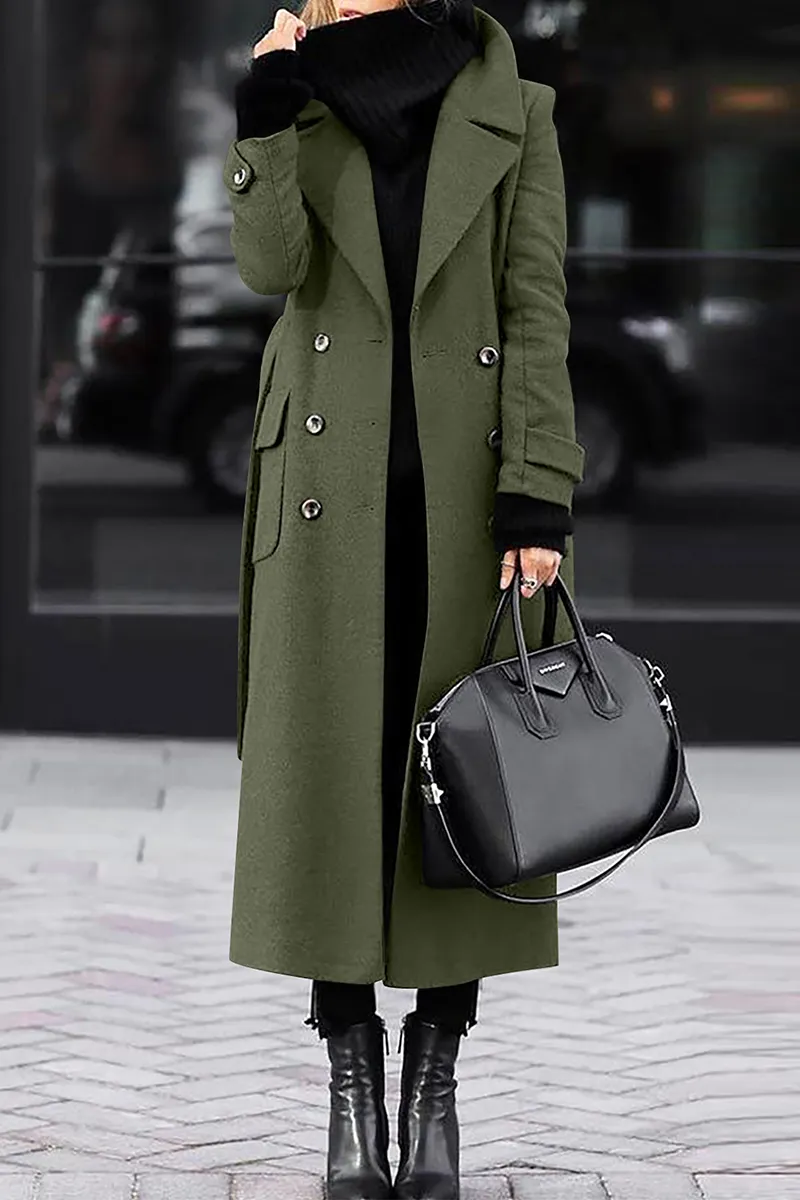 Casual Street Pocket Buttons Turn-back Collar Outerwear(5 Colors)