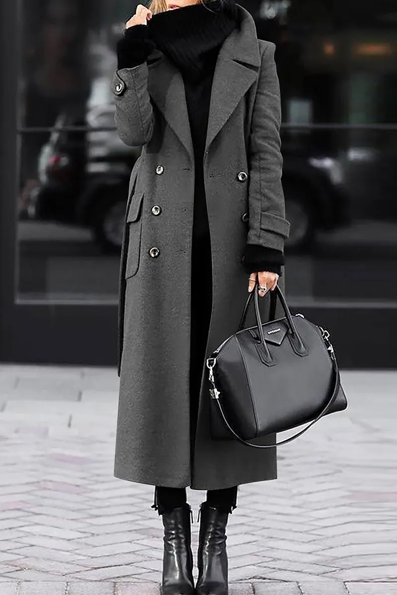 Casual Street Pocket Buttons Turn-back Collar Outerwear(5 Colors)
