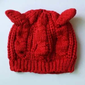 Cat Ear Knitted Beanie Hat
