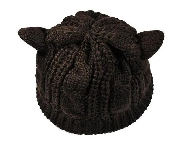 Cat Ear Knitted Beanie Hat