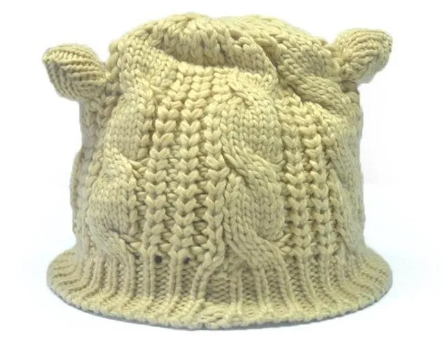 Cat Ear Knitted Beanie Hat