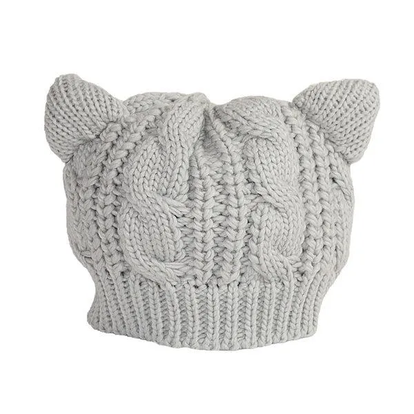Cat Ear Knitted Beanie Hat