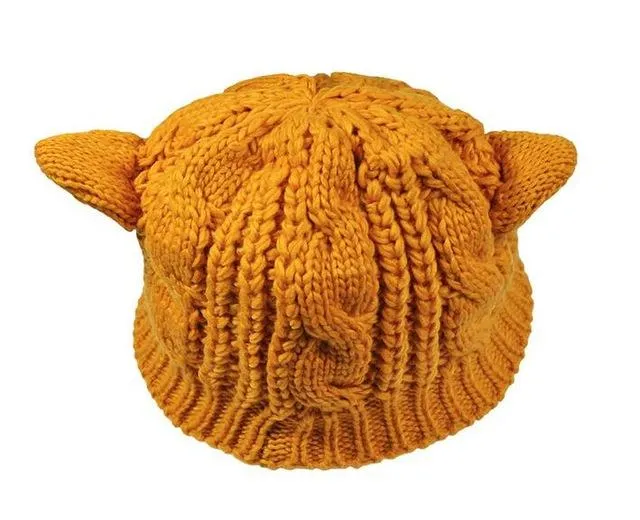 Cat Ear Knitted Beanie Hat