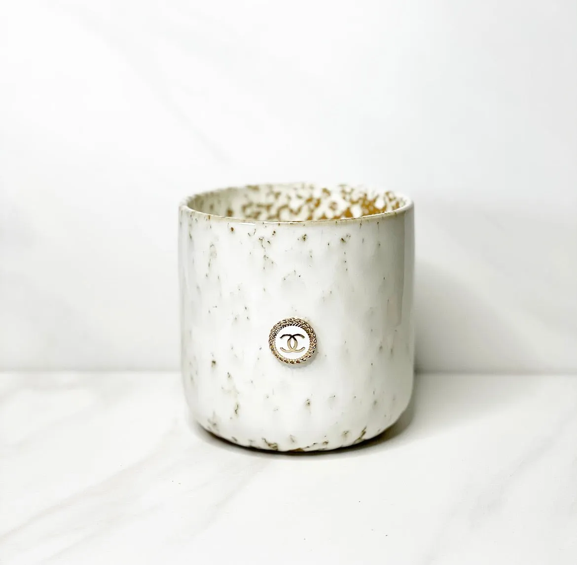 CC Inspired Candle- WHITE/GOLD