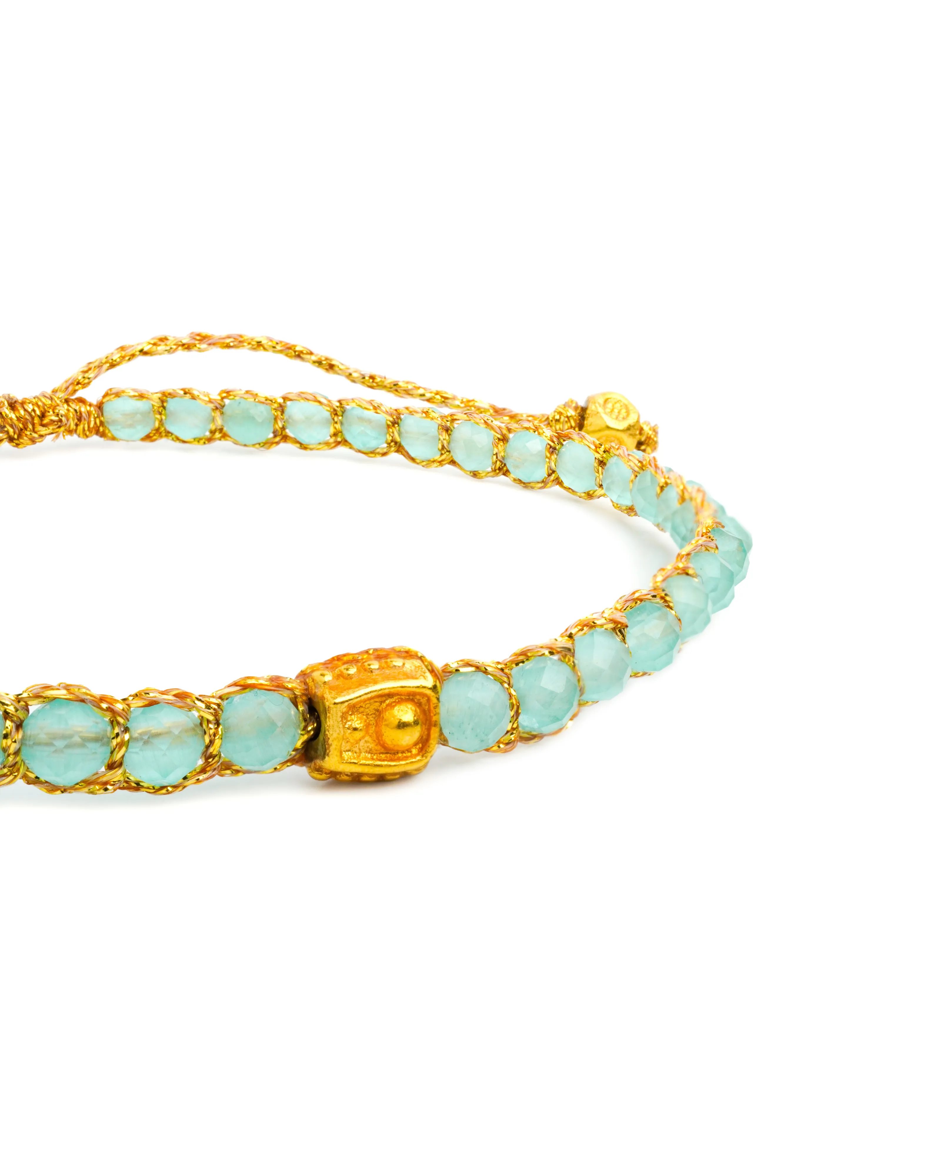 Chalcedony Bracelet | Gold