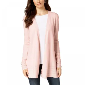 Charter Club Women's Open Front Ottoman Pointelle Trim Cardigan