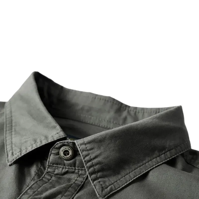 Chemise kaki homme militaire