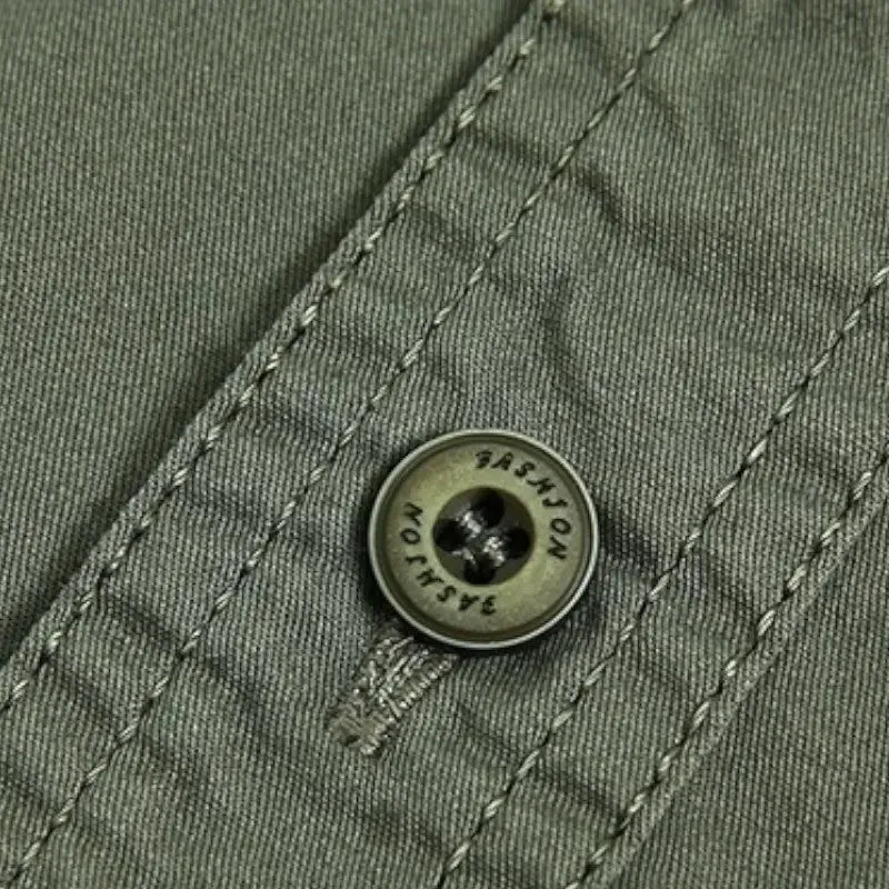 Chemise kaki homme militaire