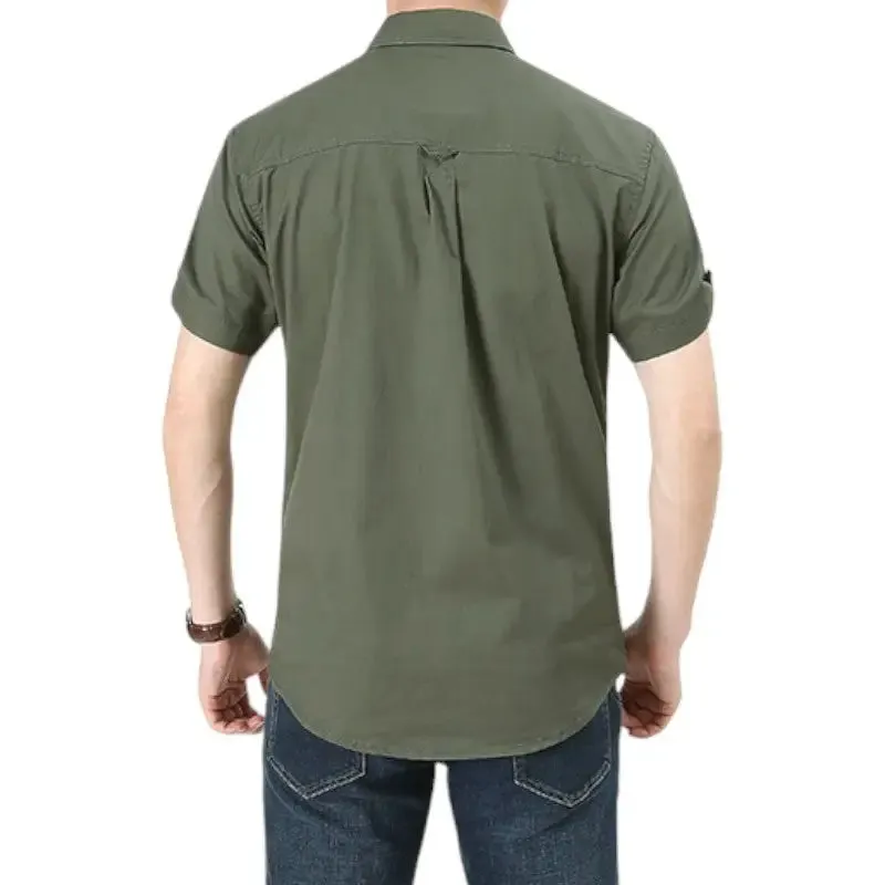 Chemise kaki homme militaire