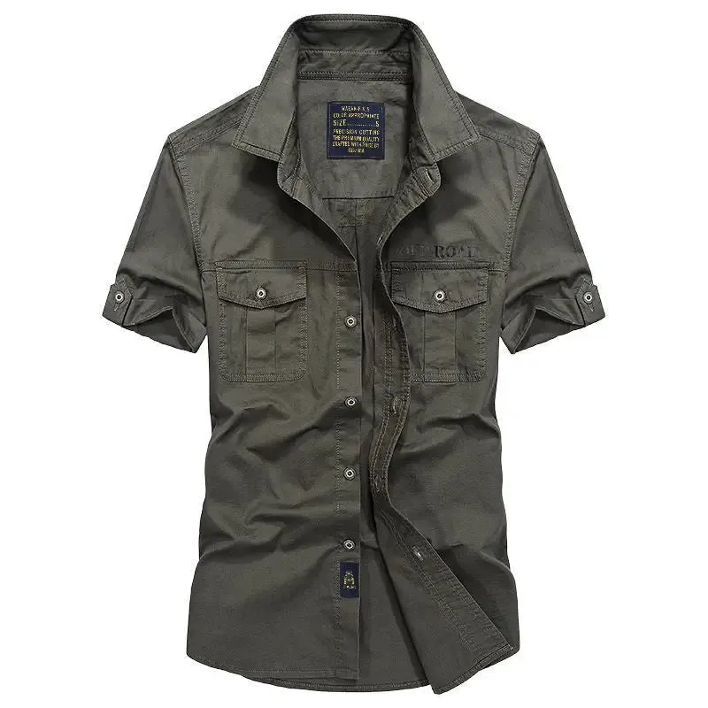 Chemise kaki homme militaire