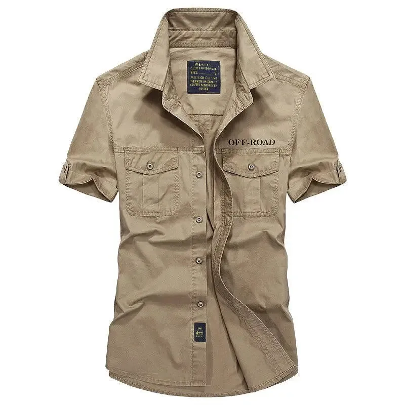 Chemise kaki homme militaire
