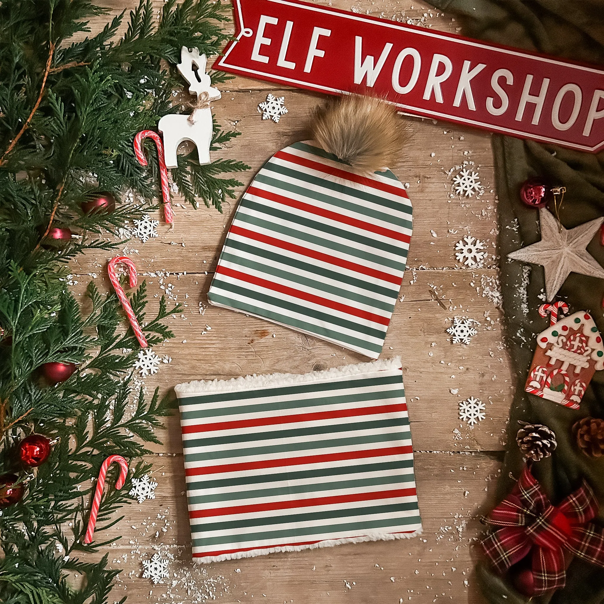 Christmas Stripes Snood