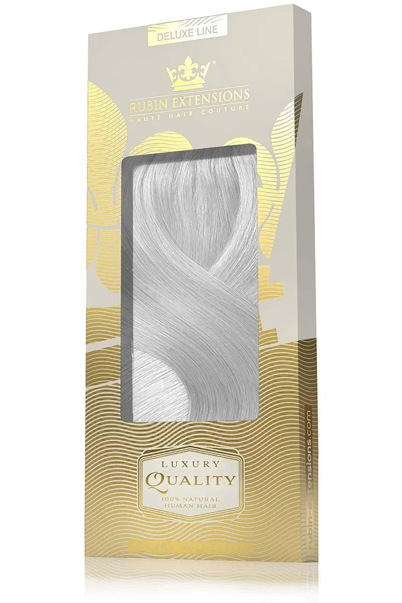 Clip-In LUXURY  Extensions  Metallic Silver Blonde Deluxe Line