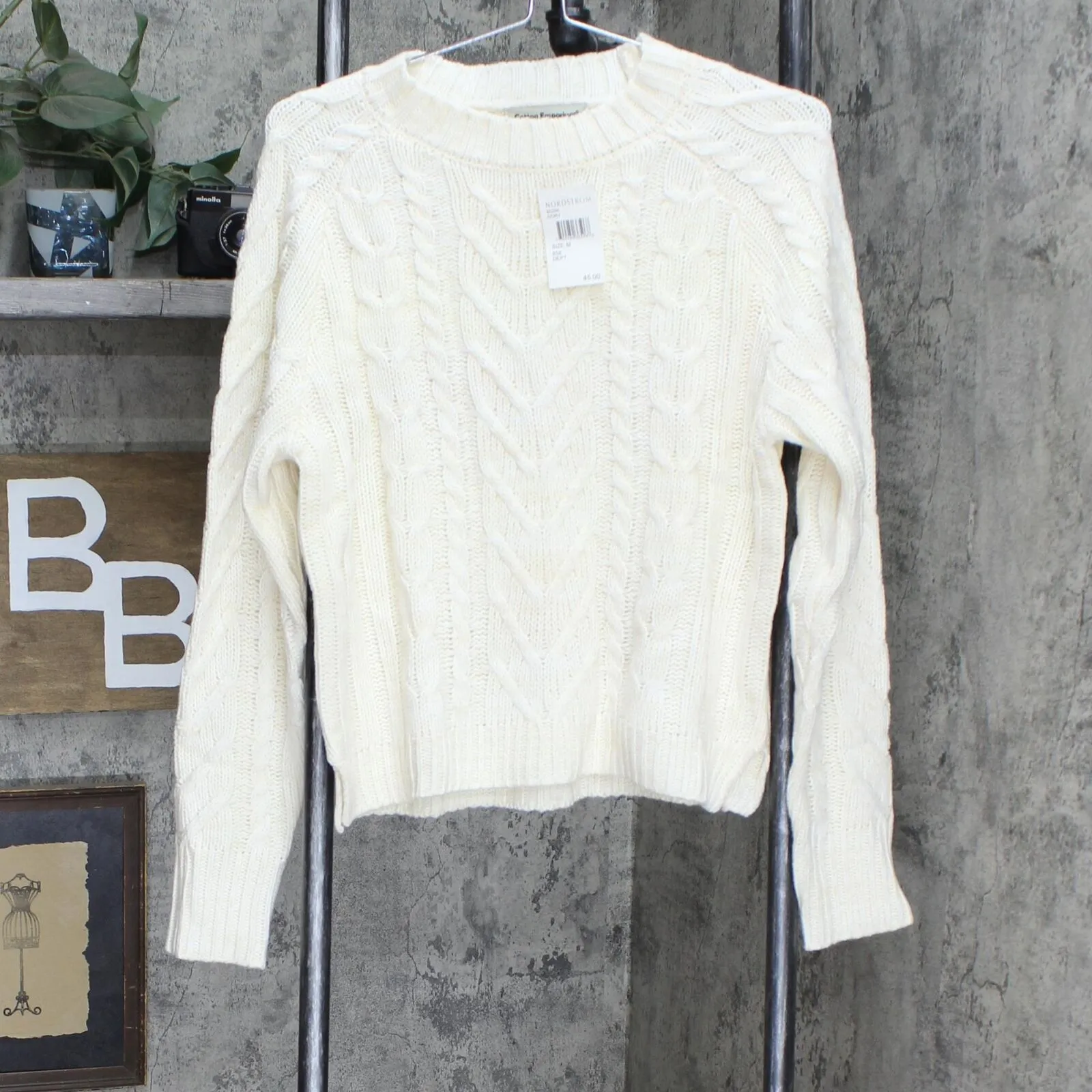 Cotton Emporium Women's Cable Knit Pullover Sweater