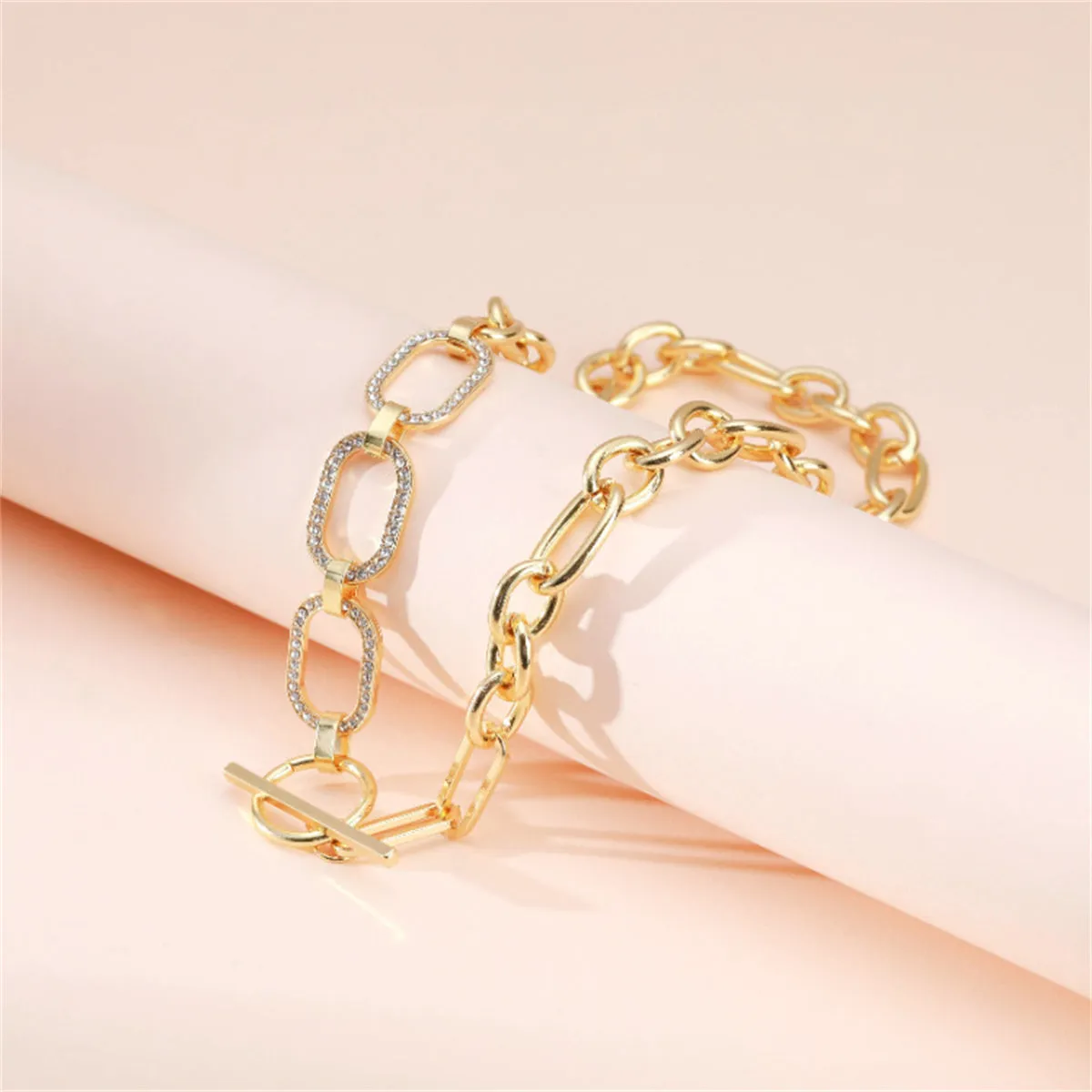 Cubic Zirconia 18K Gold-Plated Oval Necklace