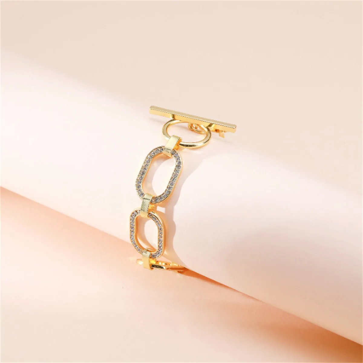 Cubic Zirconia 18K Gold-Plated Oval Necklace