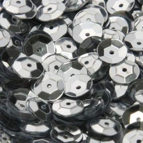 Cup Round Sequin #201 Silver (Metallic)