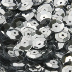 Cup Round Sequin #201 Silver (Metallic)