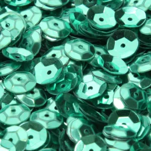 Cup Round Sequin #245 Green (Metallic)