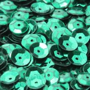 Cup Round Sequin #246 Dark Green (Metallic)