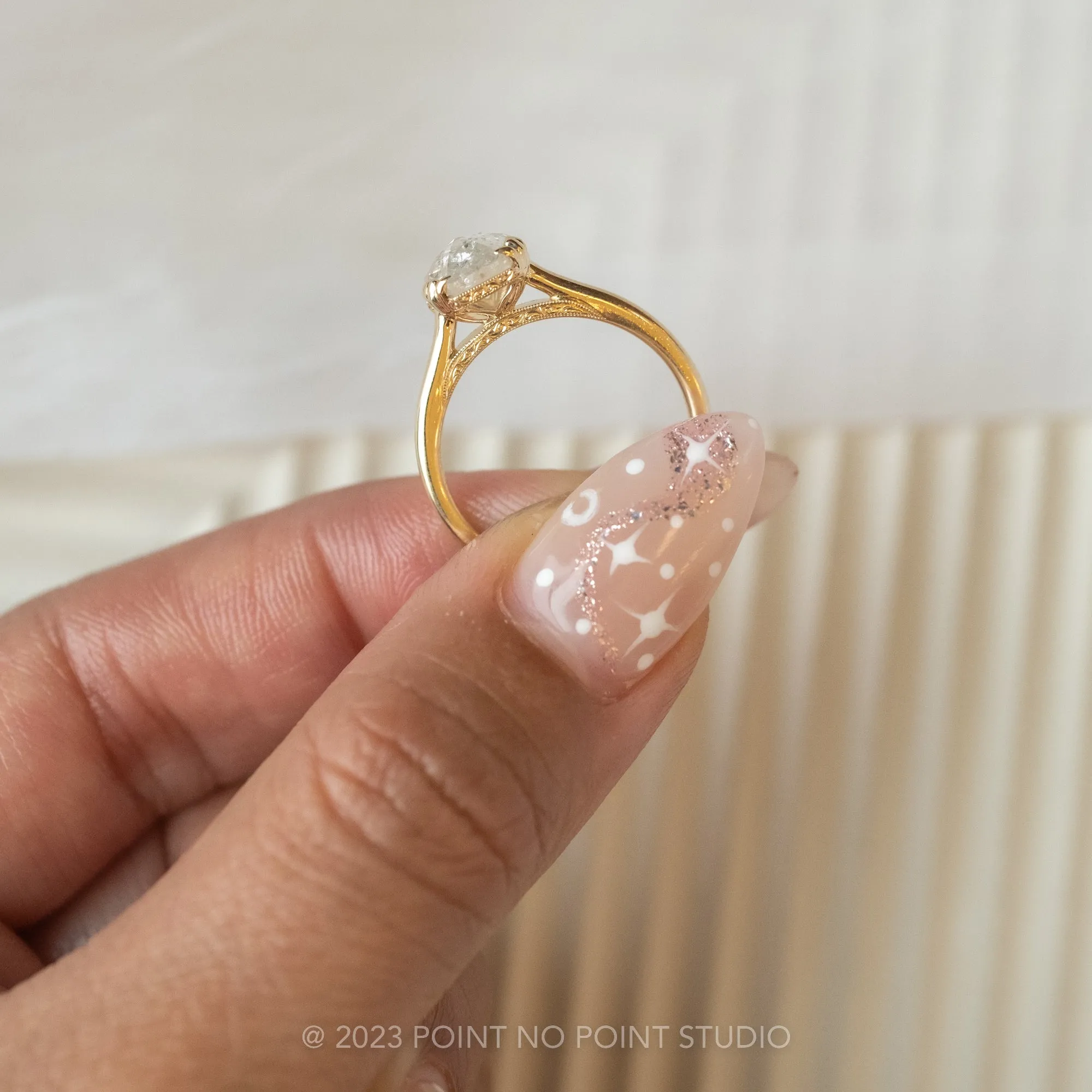 Custom Vintage Inspired Cathedral Engagement Ring
