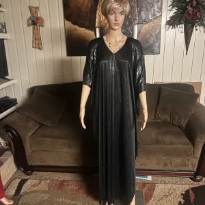 David Brown California • One Size • Shiny • Safari • Boho • Black • Nightgown