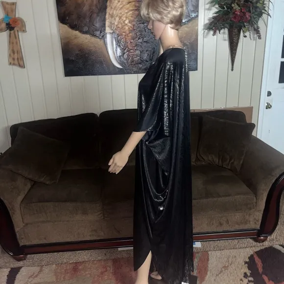 David Brown California • One Size • Shiny • Safari • Boho • Black • Nightgown