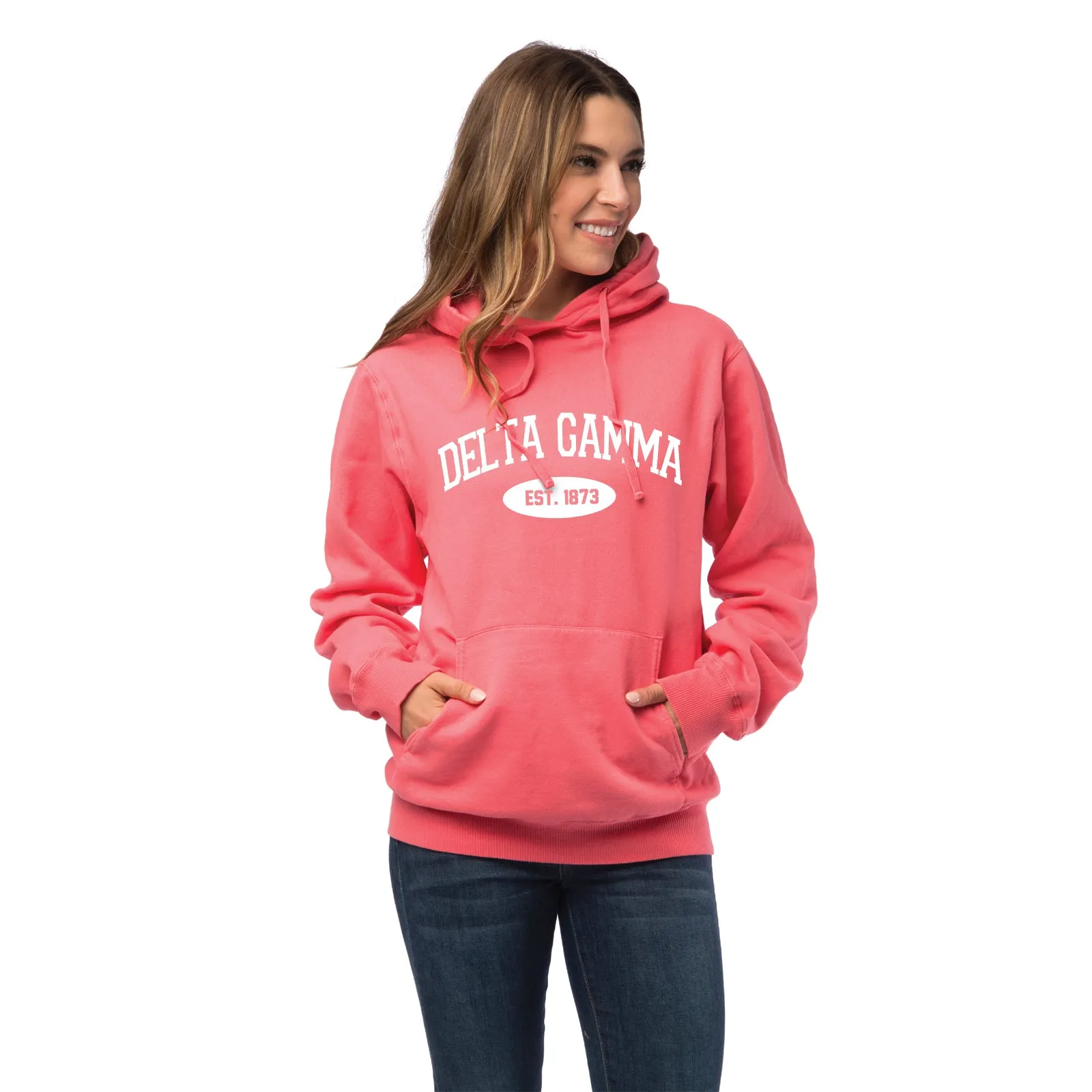 Delta Gamma Hooded Pullover Vintage Sweatshirt
