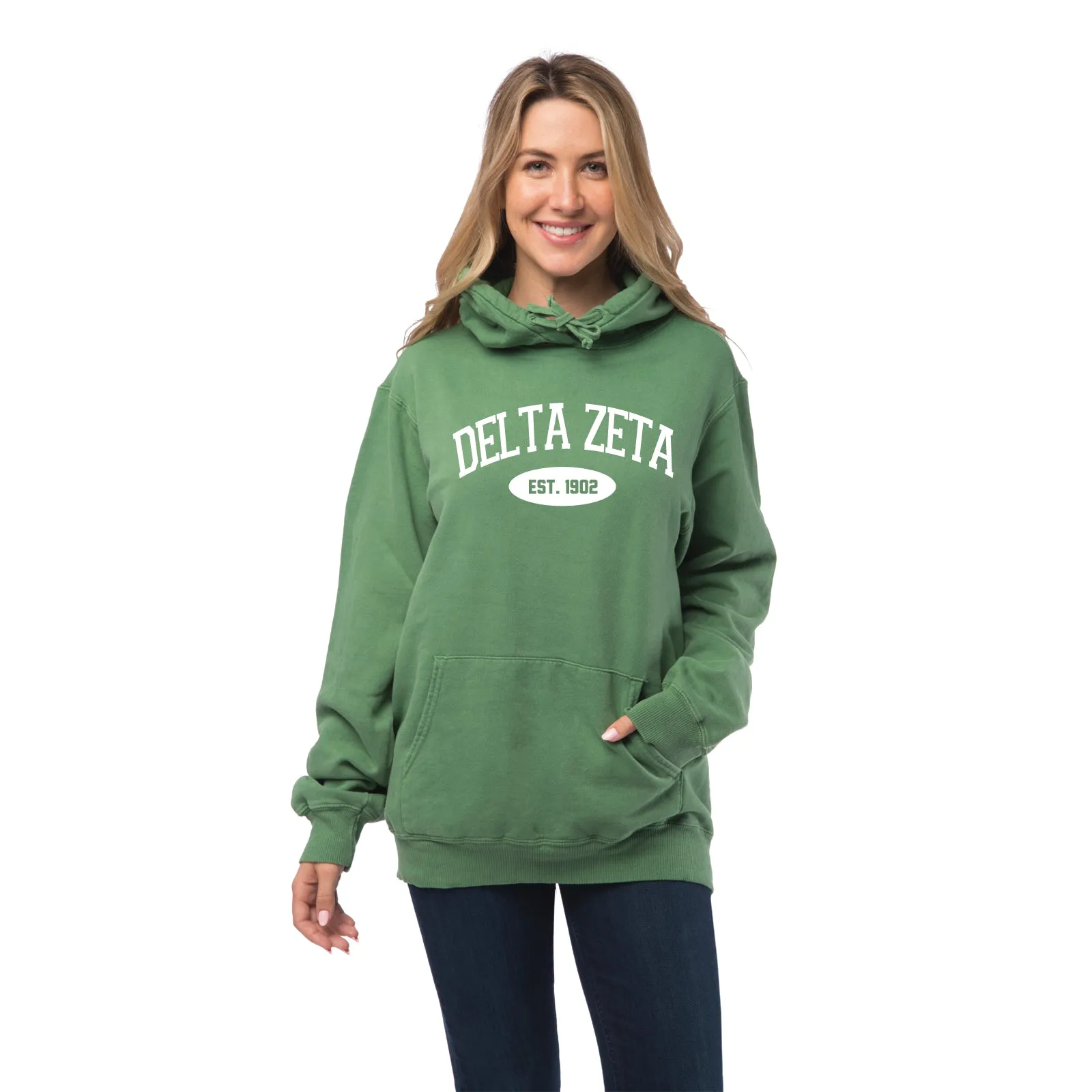 Delta Zeta Hooded Pullover Vintage Sweatshirt
