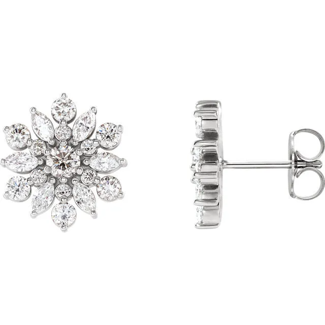 Diamond Vintage Inspired Starburst Earrings