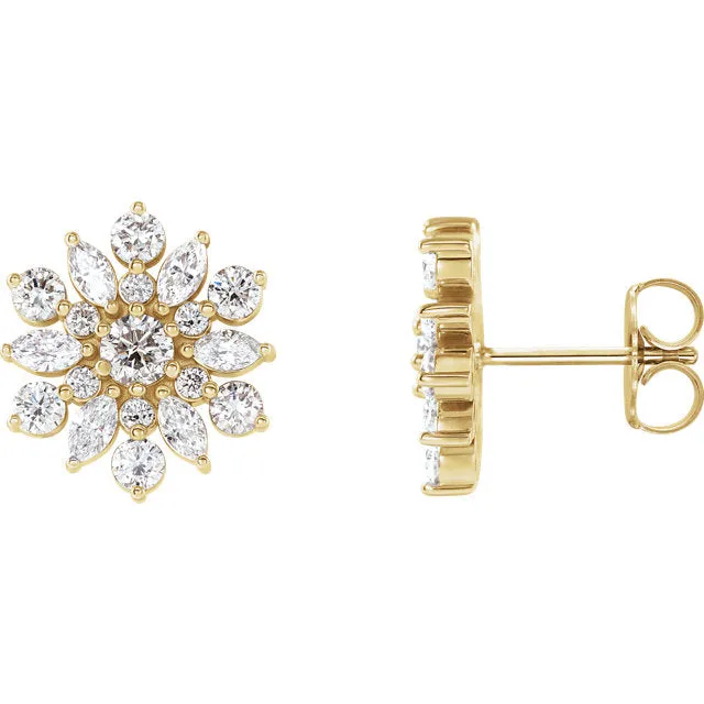 Diamond Vintage Inspired Starburst Earrings