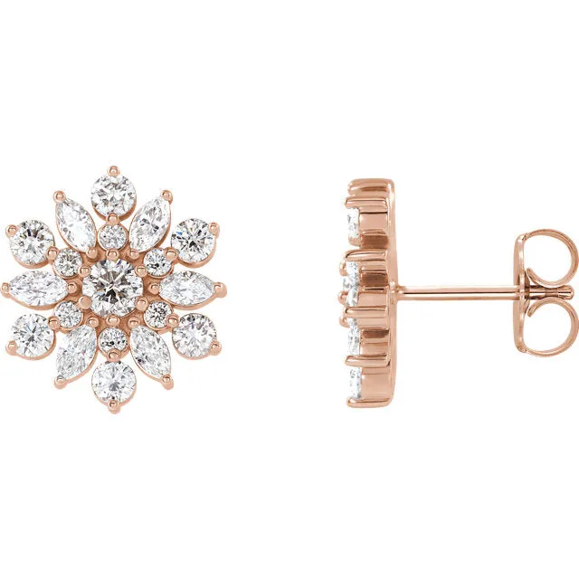 Diamond Vintage Inspired Starburst Earrings