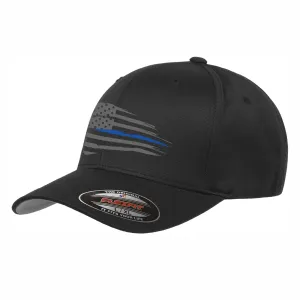 Distressed Thin Blue Line Flexfit Delta X Hat