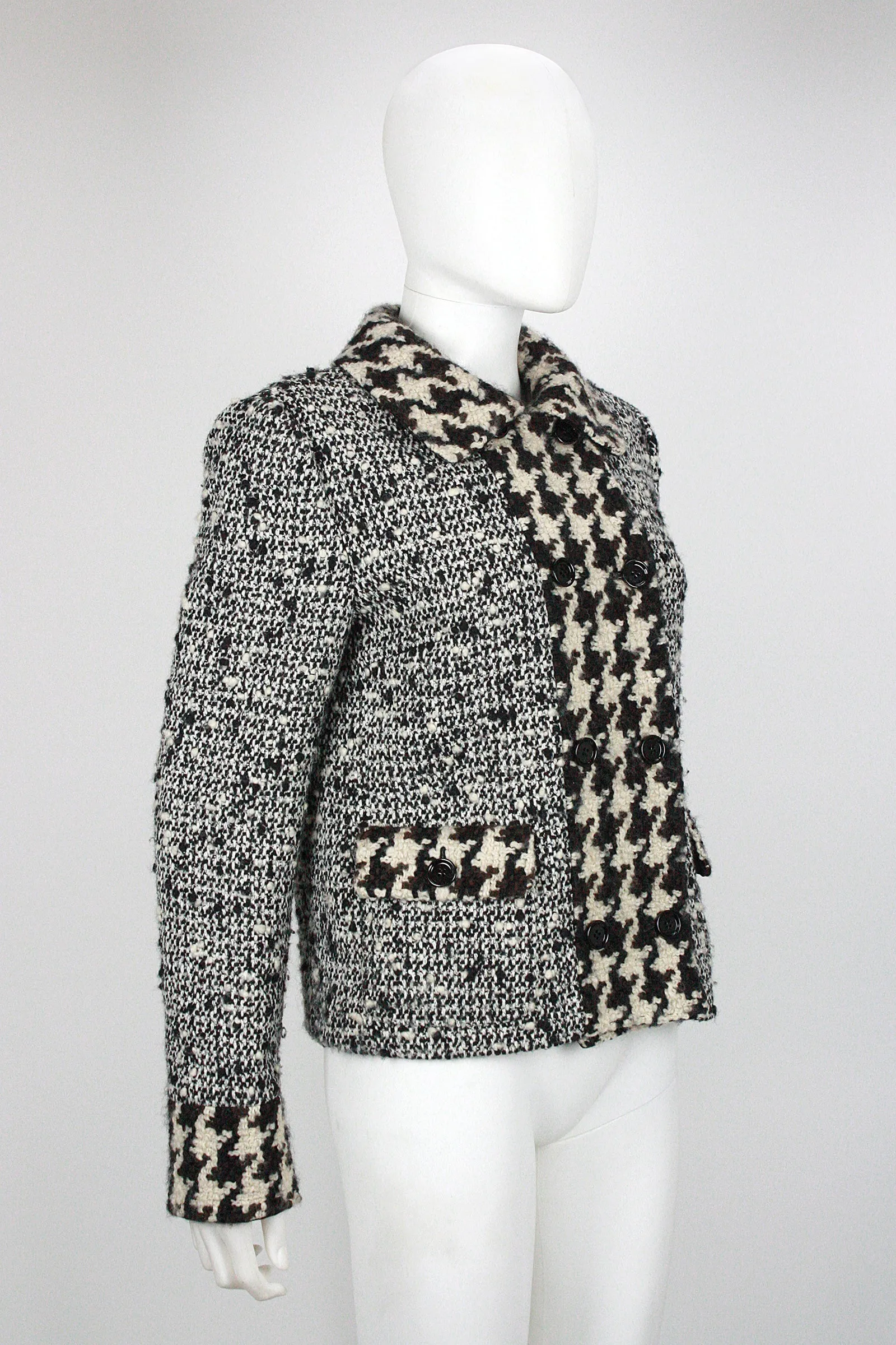 DOLCE & GABBANA Boucle Wool Double Breasted Jacket