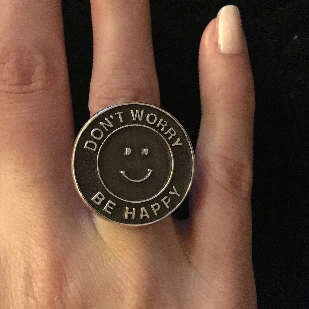 Don't Worry, Be Happy Smile Ring