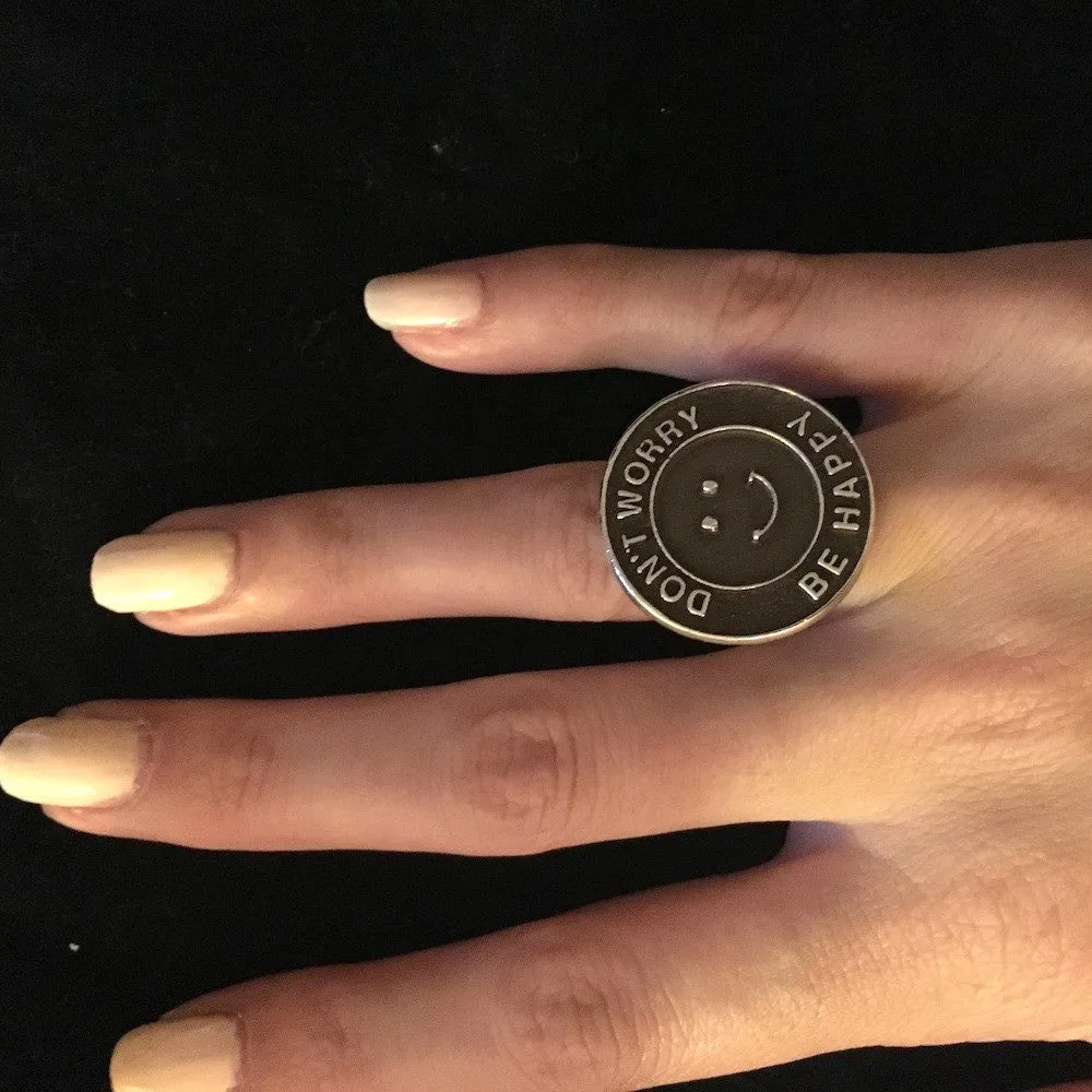 Don't Worry, Be Happy Smile Ring