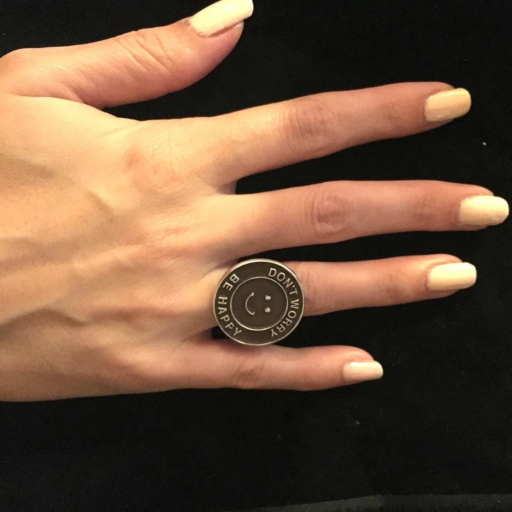Don't Worry, Be Happy Smile Ring