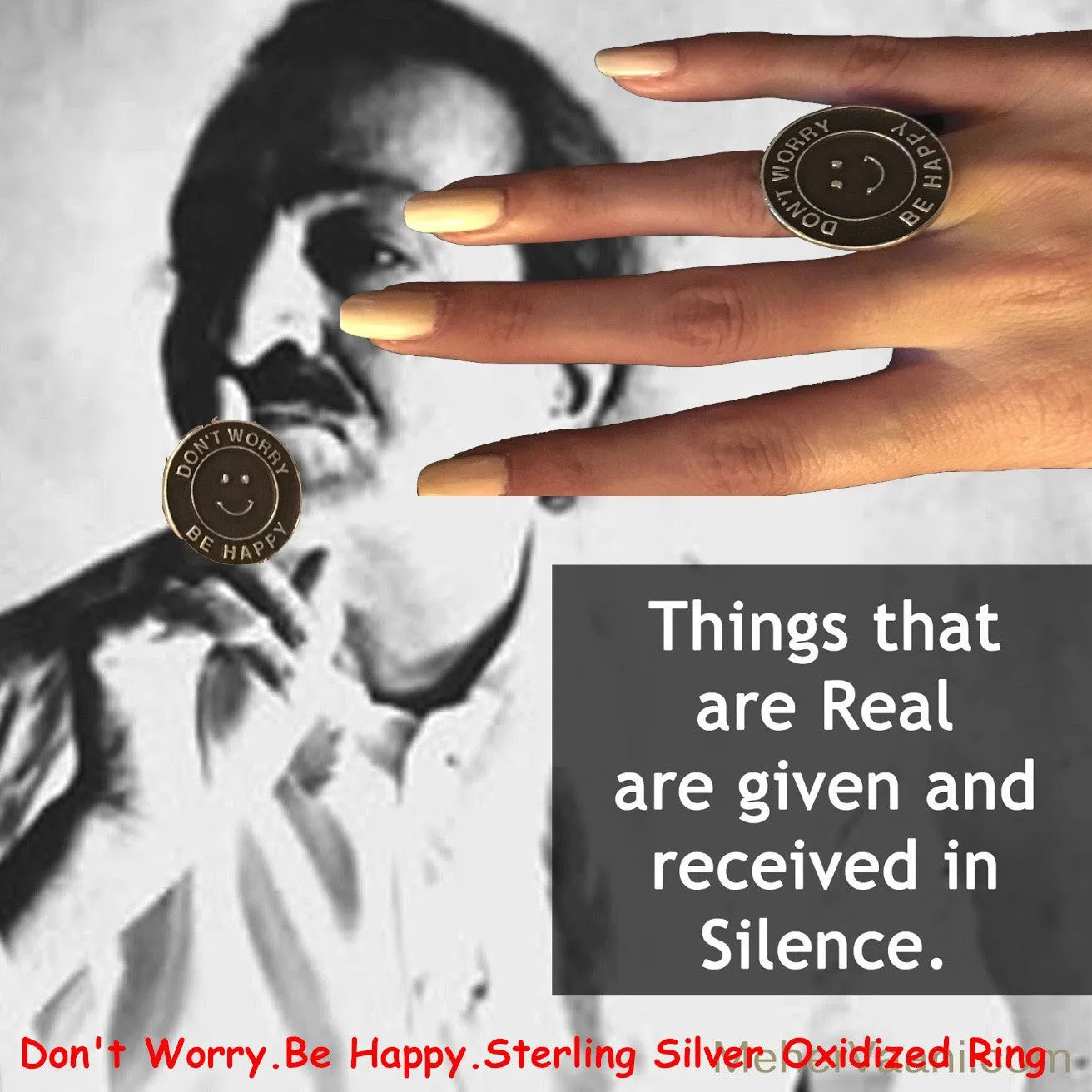 Don't Worry, Be Happy Smile Ring