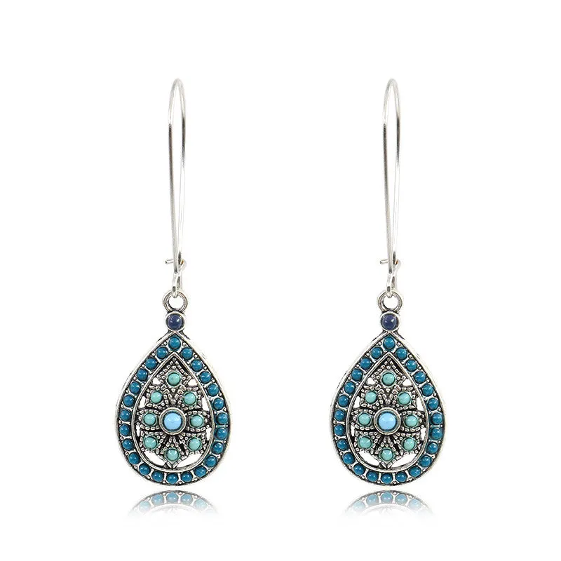 Drops Bohemian Fashion Silver Earrings