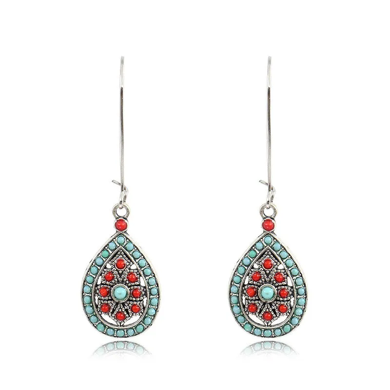 Drops Bohemian Fashion Silver Earrings