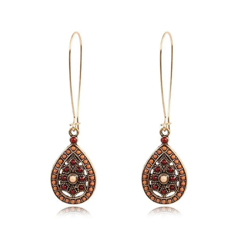 Drops Bohemian Fashion Silver Earrings