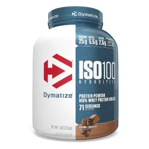 DYMATIZE ISO100 WHEY PROTEIN ISOLATE 5LB GOURMET CHOCOLATE SERV 71