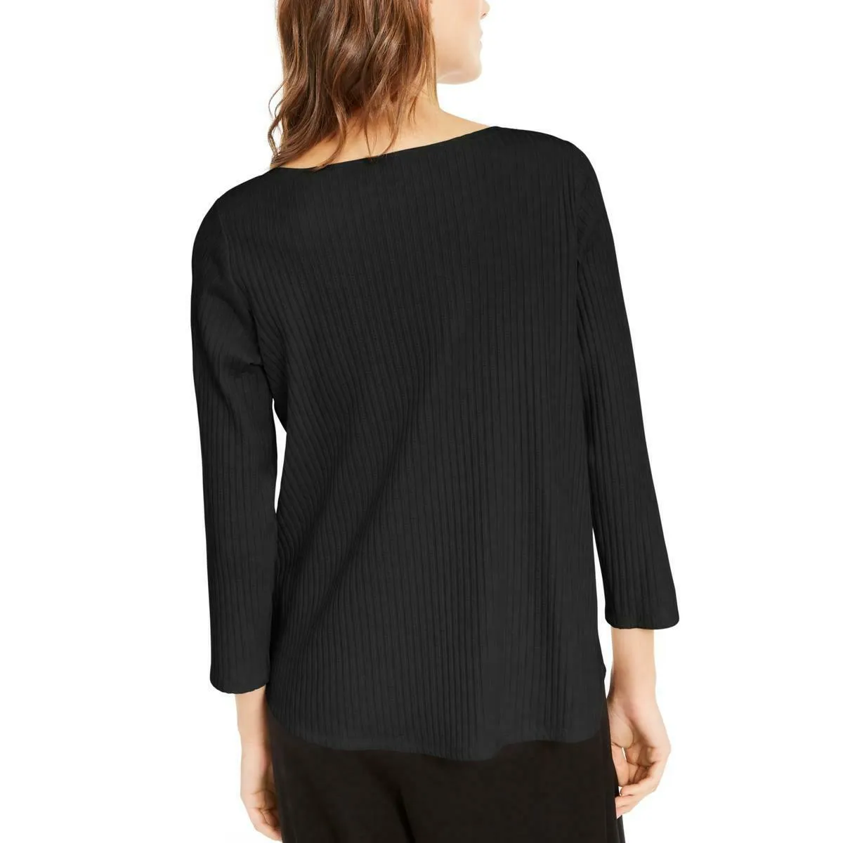 Eileen Fisher Women's Long Sleeve Scoop Neck Top