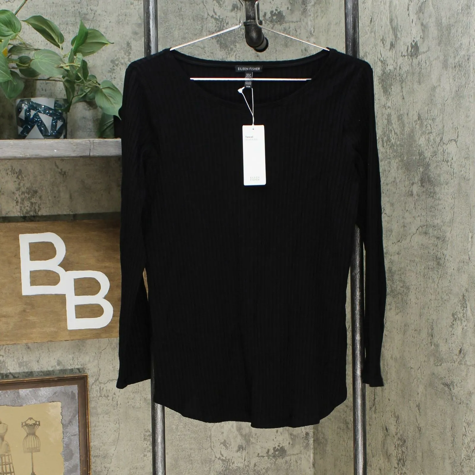 Eileen Fisher Women's Long Sleeve Scoop Neck Top