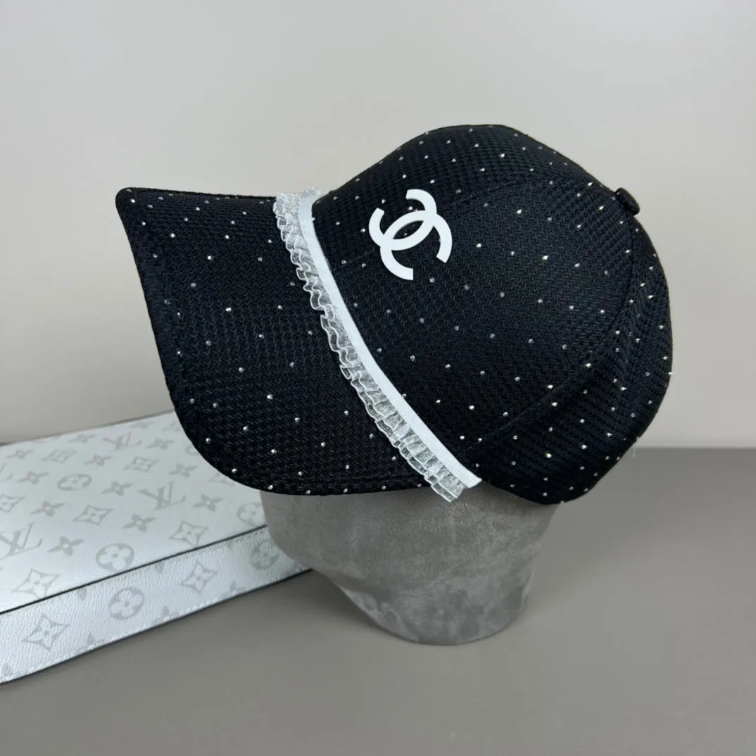 elegant lace trimmed hat