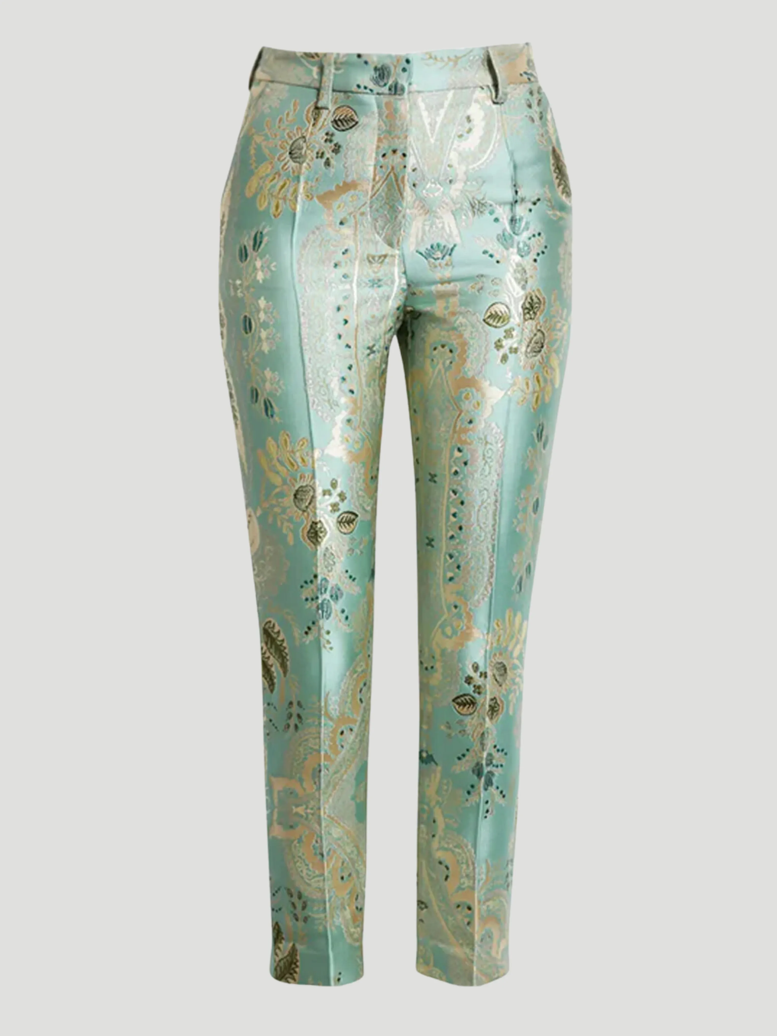 Etro Aqua Metallic Jacquard Suit
