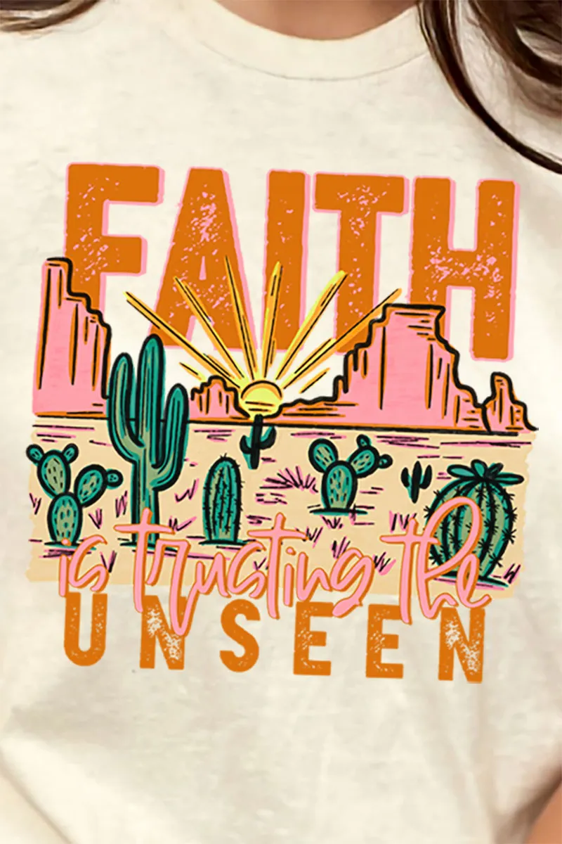 Faith Is Trusting The Unseen Combed Cotton T-Shirt
